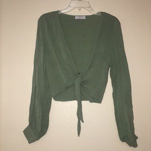 Flynn Skye Green Tie Top